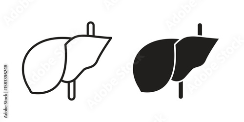 Liver icon vector illustration. Flat design. Graphic design vector symbols.