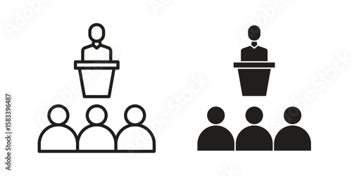 Lecture icon vector illustration. Flat design. Graphic design vector symbols.