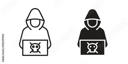 Hacker icon vector illustration. Flat design. Graphic design vector symbols.
