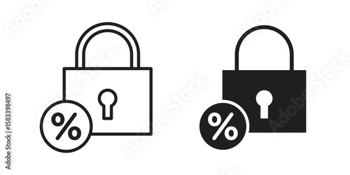 Fixed rate mortgage icon vector illustration. Flat design. Graphic design vector symbols.