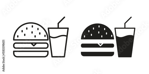 Fast food icon vector illustration. Flat design. Graphic design vector symbols.