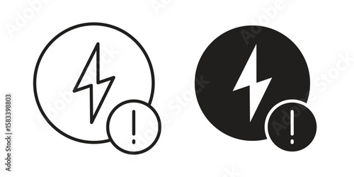 Electric Problem icon vector illustration. Flat design. Graphic design vector symbols.