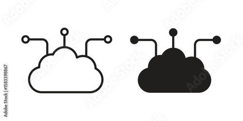 edge computing icon vector illustration. Flat design. Graphic design vector symbols.