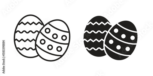 Easter eggs icon vector illustration. Flat design. Graphic design vector symbols.