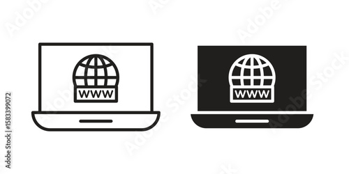 Domain icon vector illustration. Flat design. Graphic design vector symbols.