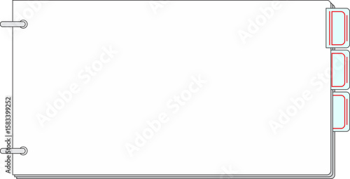 vector frame for ppt text with a paper clip