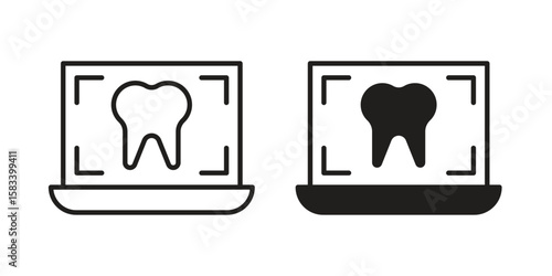 Dental X ray icon vector illustration. Flat design. Graphic design vector symbols.