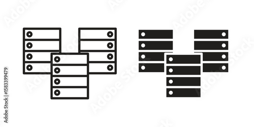 Data center icon vector illustration. Flat design. Graphic design vector symbols.