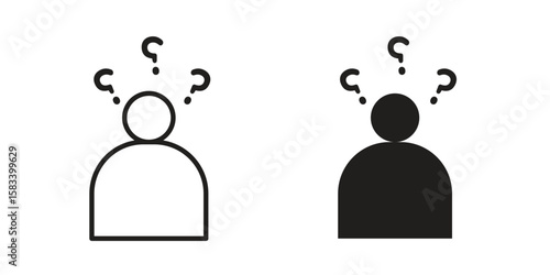 Curious human icon vector illustration. Flat design. Graphic design vector symbols.