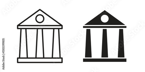 Courthouse icon vector illustration. Flat design. Graphic design vector symbols.