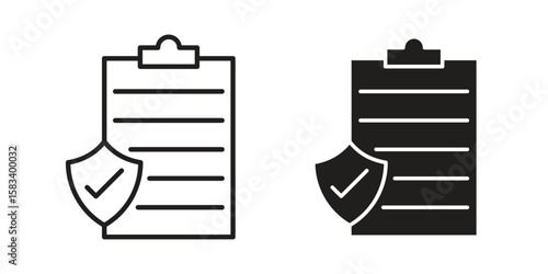 Contract coverage icon vector illustration. Flat design. Graphic design vector symbols.