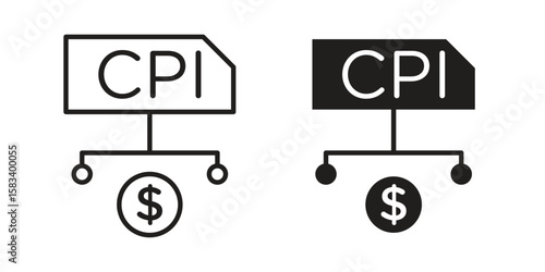 Consumer prices index icon vector illustration. Flat design. Graphic design vector symbols.