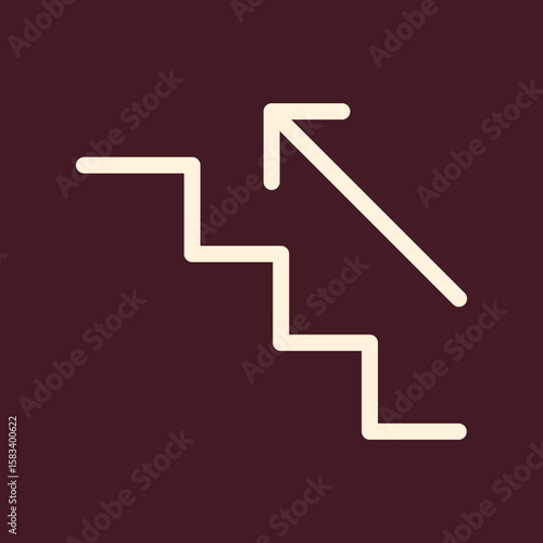 Stairs trendy vector art design knockout amazing colorful useful illustration