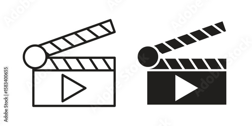 Cinema flapper icon vector illustration. Flat design. Graphic design vector symbols.