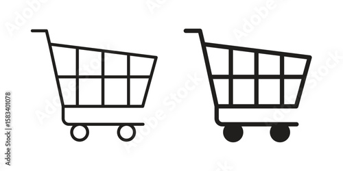 Cart icon vector illustration. Flat design. Graphic design vector symbols.
