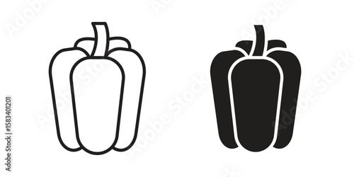 Capsicum icon vector illustration. Flat design. Graphic design vector symbols.