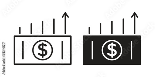 capital gain icon vector illustration. Flat design. Graphic design vector symbols.