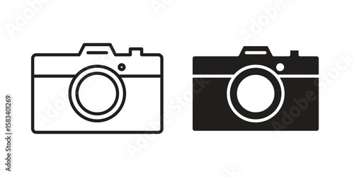 Camera icon vector illustration. Flat design. Graphic design vector symbols.