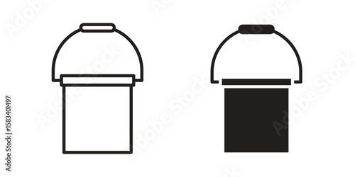 Bucket icon vector illustration. Flat design. Graphic design vector symbols.