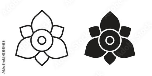 Bild auf Leinwand Bougainvillea icon vector illustration
