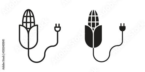 Biomass energy icon vector illustration. Flat design. Graphic design vector symbols.
