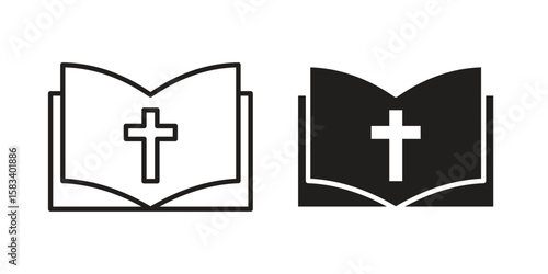 Bible icon vector illustration. Flat design. Graphic design vector symbols.