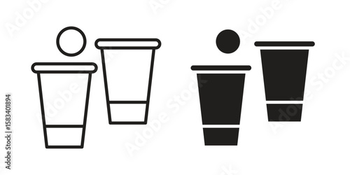 Beer pong icon vector illustration. Flat design. Graphic design vector symbols.