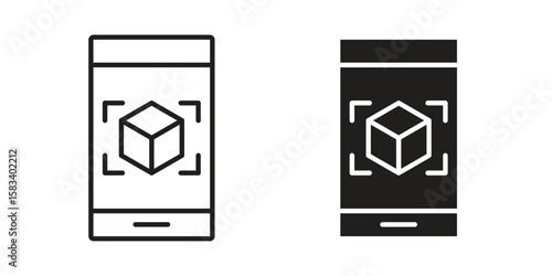 Ar apps icon vector illustration. Flat design. Graphic design vector symbols.