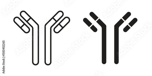 Antibody icon vector illustration. Flat design. Graphic design vector symbols.