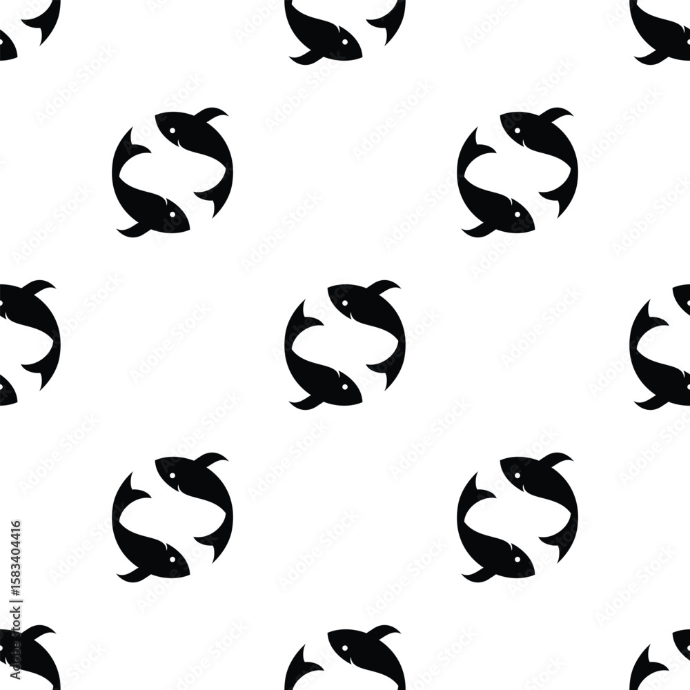 Obraz premium seamless pattern of fish for background, greeting card, packaging, texture, fabric pattern, wallpaper, wall decoration