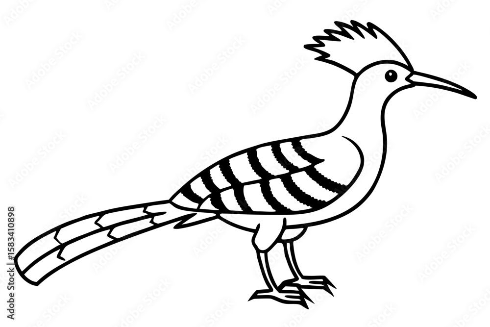 Obraz premium Modern Hoopoe Vector Art