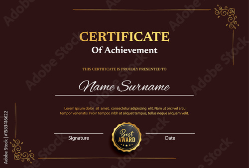 Simple employee of the month certificate	