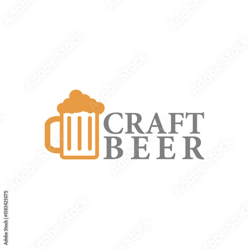 Craft beer logo icon isolated on white background