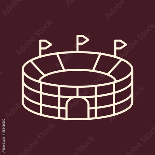 Stadium trendy vector art design practical amazing colorful useful illustration