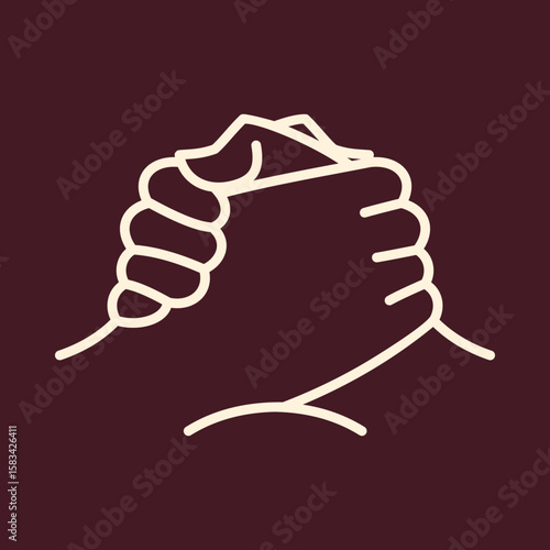 Handshake trendy vector art design practical amazing colorful useful illustration