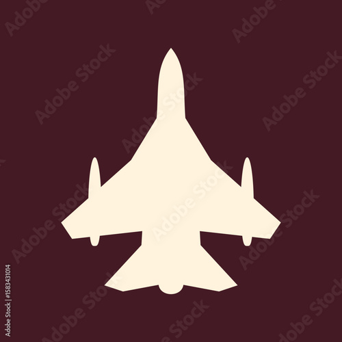 Jet plane trendy vector art design applied amazing colorful useful illustration