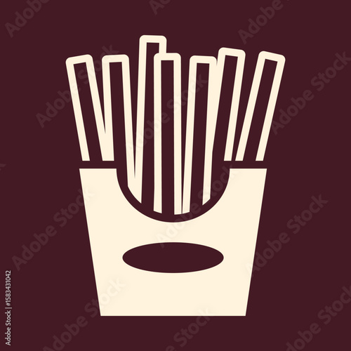 French Fries trendy vector art design applied amazing colorful useful illustration