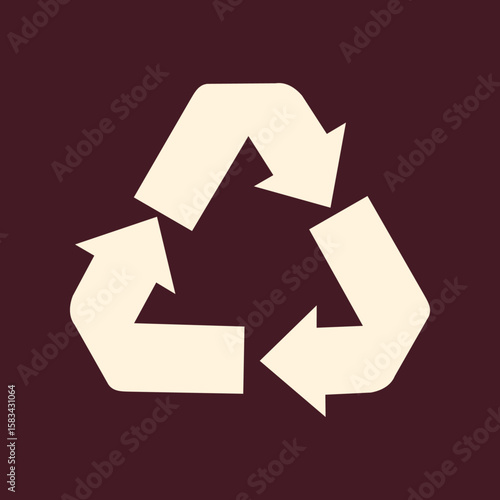 Recycle arrow trendy vector art design applied amazing colorful useful illustration