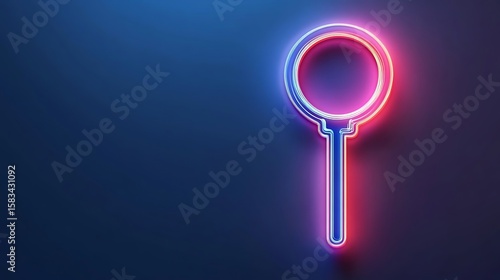 Wallpaper Mural Neon lollipop icon on dark background Torontodigital.ca