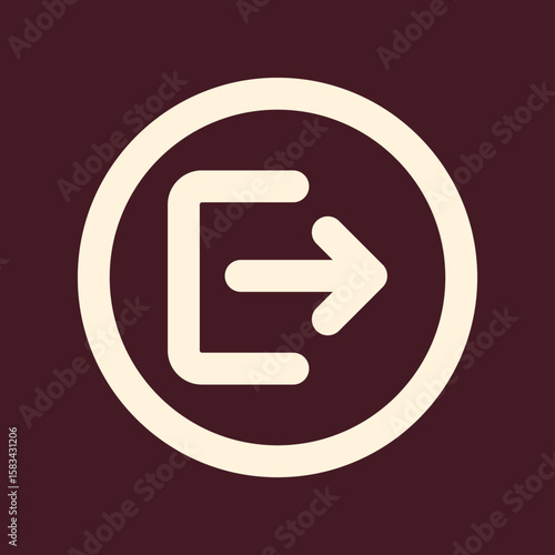 Logout trendy vector art design applied amazing colorful useful illustration