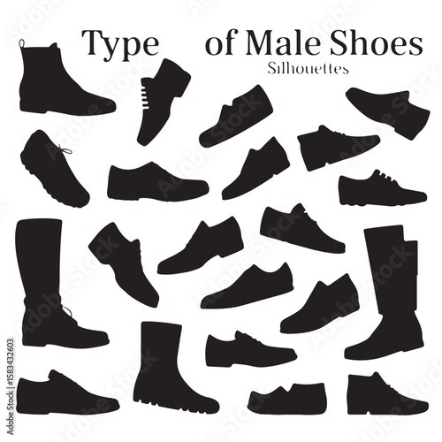 Elegant collection of black fashion footwearElegant collection of black fashion footwear