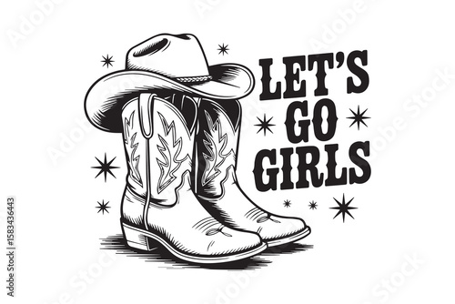 cowboy boots illustration vector