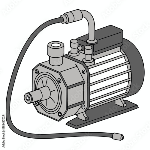 Mini vacuum pump, for desoldering electronics, on a clean white background.