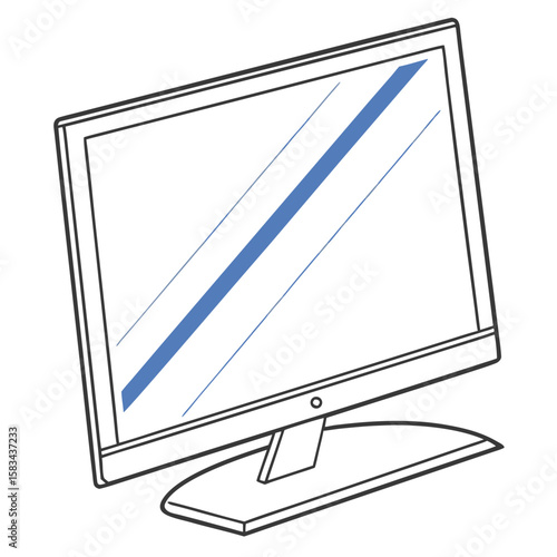 Monitor screen protector, with blue light filter, isolated on a white background.
