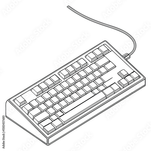 Ortholinear keyboard, with a compact layout, on a clean white background.