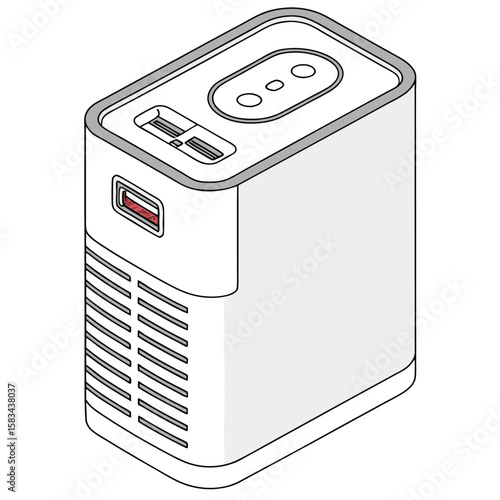 Portable air purifier, USB-C for personal space, on a clean white background.