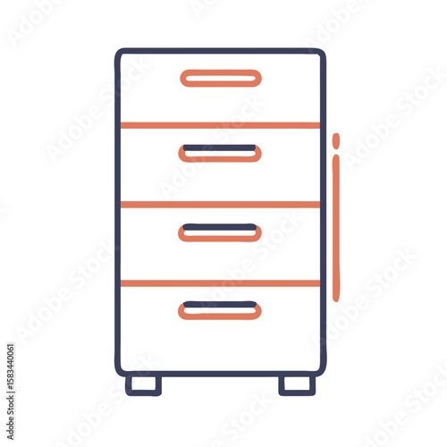 Filing cabinet with drawers Material SVG Icon