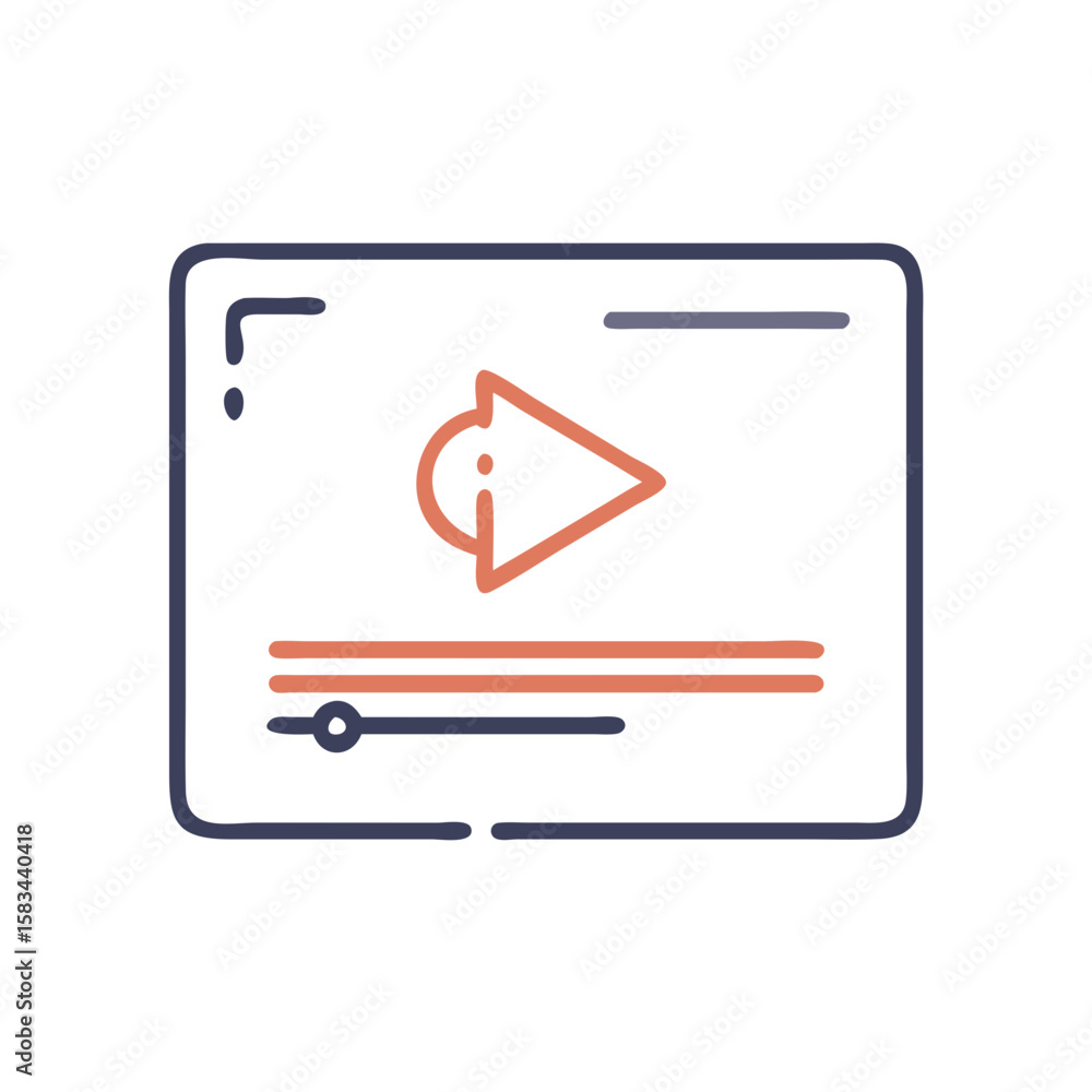 Play button on screen Material SVG Icon Play button on screen Material SVG Icon