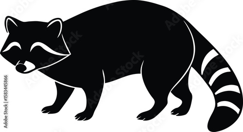 raccoon dog isolated vector icon