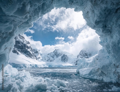 Wallpaper Mural Antarctic ice cave reveals mountain vista Torontodigital.ca